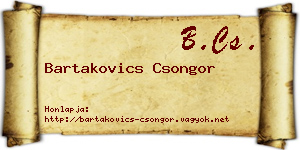 Bartakovics Csongor névjegykártya