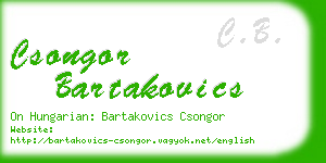 csongor bartakovics business card